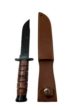 Mossberg Vintage 7" Blade Ka-Bar Style Hunting Utility Knife U.S.M.C